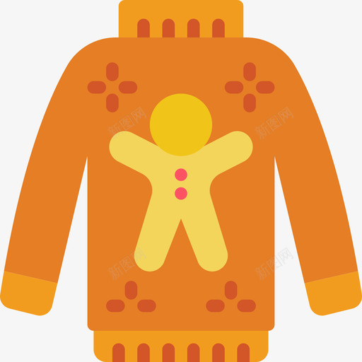 套头衫冬季时间1扁平图标svg_新图网 https://ixintu.com 冬季 套头 扁平 时间