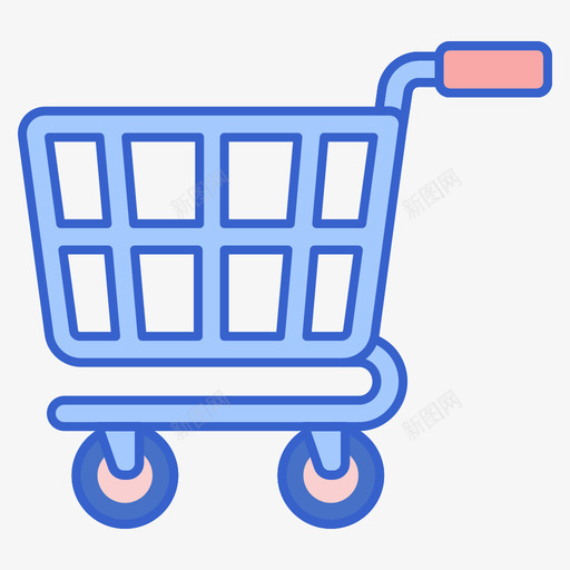 购物车网店线颜色图标svg_新图网 https://ixintu.com 网店 购物车 颜色