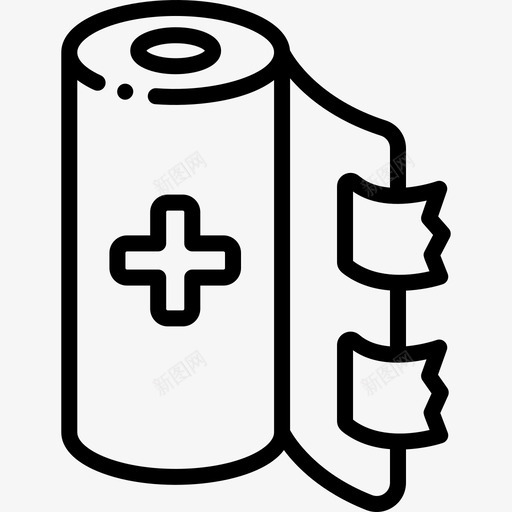 绷带医用189线性图标svg_新图网 https://ixintu.com 医用 线性 绷带