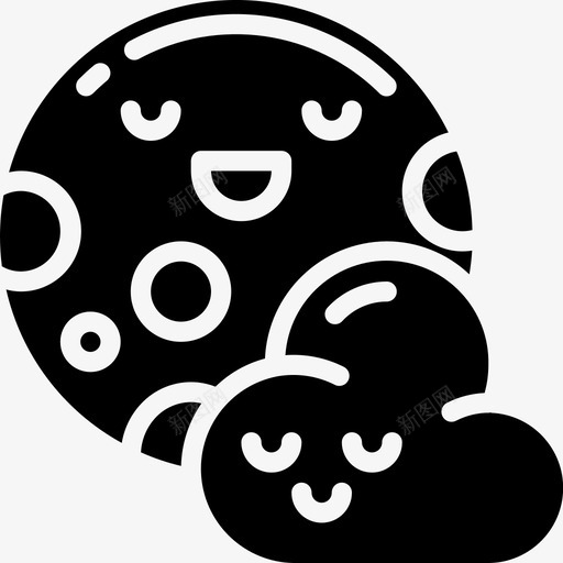 满月可爱的天气3图标svg_新图网 https://ixintu.com 可爱 天气 满月 爱的