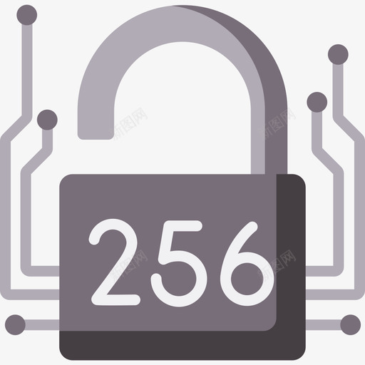 SHA256区块链57扁平图标svg_新图网 https://ixintu.com SHA 区块 扁平