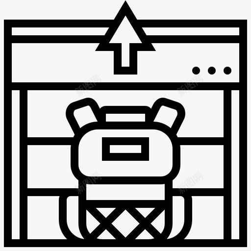 输送带机场133直线图标svg_新图网 https://ixintu.com 机场 直线 输送带