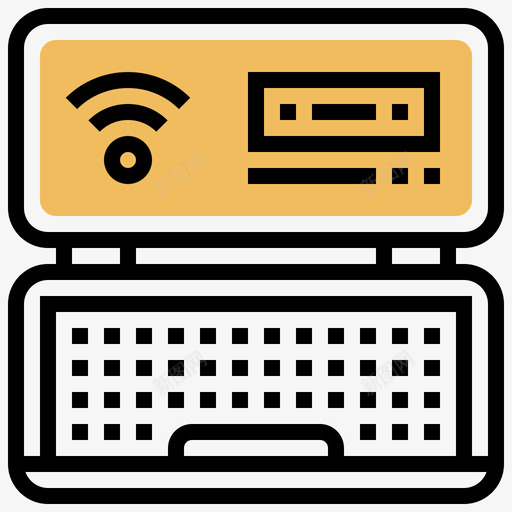 微型电脑小工具26黄色阴影图标svg_新图网 https://ixintu.com 小工 工具 微型电脑 阴影 黄色