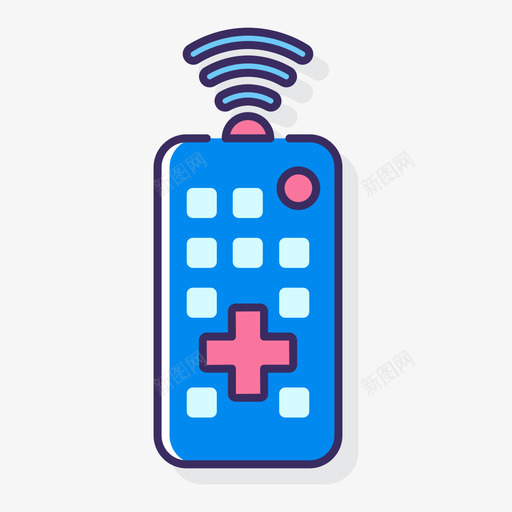 遥控器智能技术19线性彩色图标svg_新图网 https://ixintu.com 彩色 技术 智能 线性 遥控器