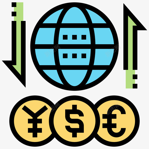 货币石油工业14线颜色图标svg_新图网 https://ixintu.com 石油工业 货币 颜色