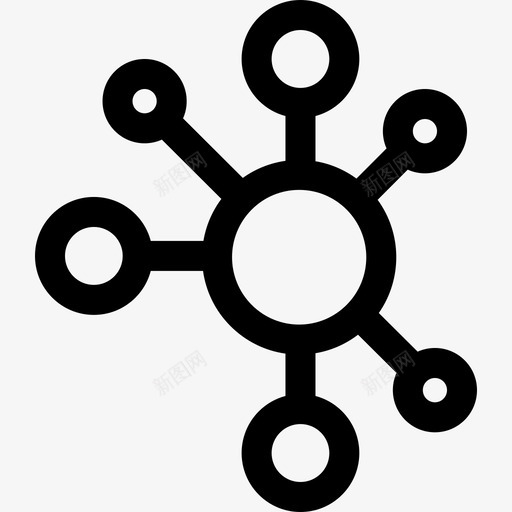 病毒化学46线状图标svg_新图网 https://ixintu.com 化学 病毒 线状