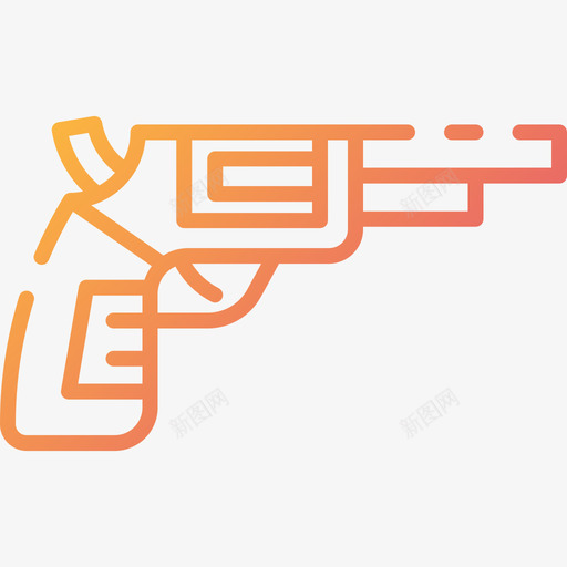 左轮手枪军用70梯度图标svg_新图网 https://ixintu.com 军用 左轮手枪 梯度