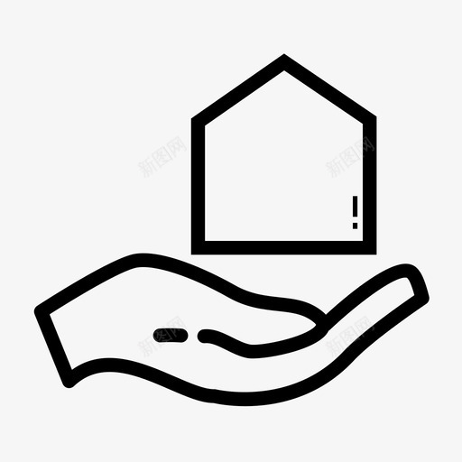 家庭保险房屋保险保护图标svg_新图网 https://ixintu.com 保护 保险 家庭 房屋