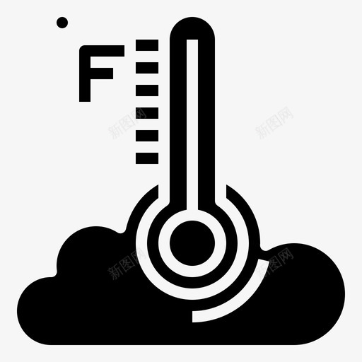华氏度天气247填充图标svg_新图网 https://ixintu.com 华氏 填充 天气