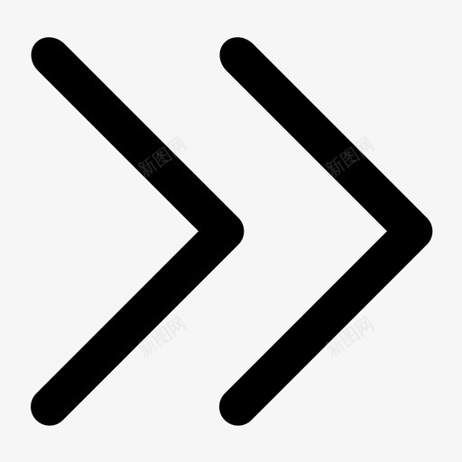 箭头左双svg_新图网 https://ixintu.com 箭头左双