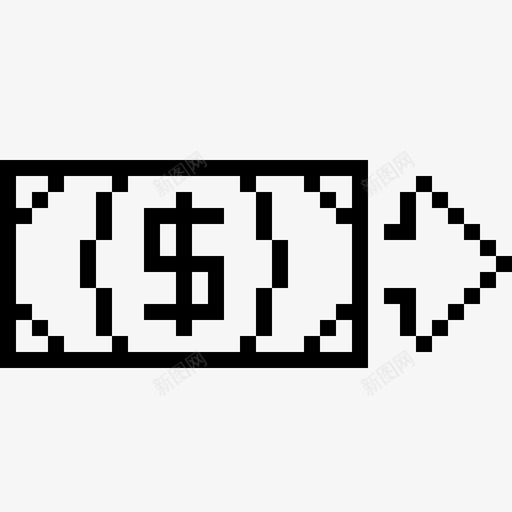 转账现金交易图标svg_新图网 https://ixintu.com 业务 交易 像素 现金 货币 转账