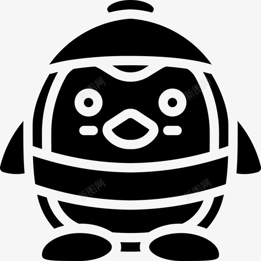 企鹅冬季时间3填充图标svg_新图网 https://ixintu.com 企鹅 冬季 填充 时间