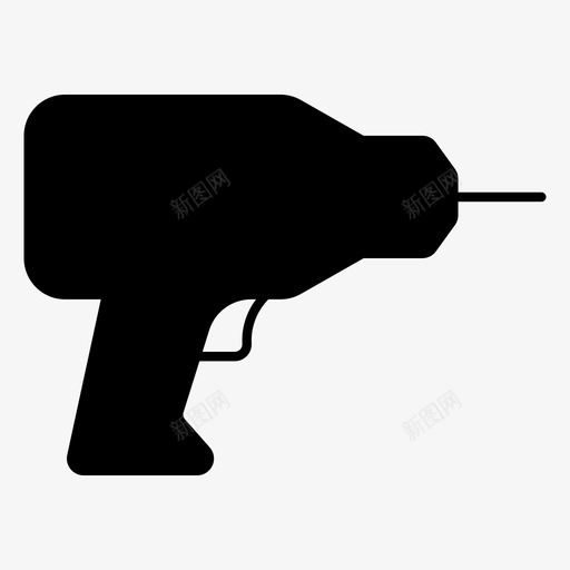 无绳钻木工电钻图标svg_新图网 https://ixintu.com 家用 工具 无绳 木工 电钻 设备