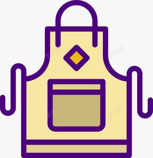 围裙食品168线性颜色图标svg_新图网 https://ixintu.com 围裙 线性 颜色 食品