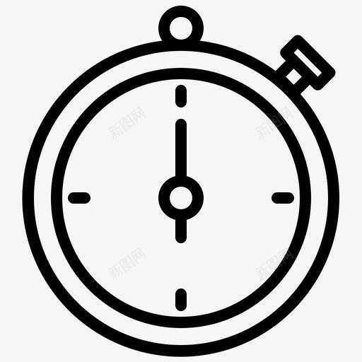 秒表足球55直线型图标svg_新图网 https://ixintu.com 直线 秒表 线型 足球