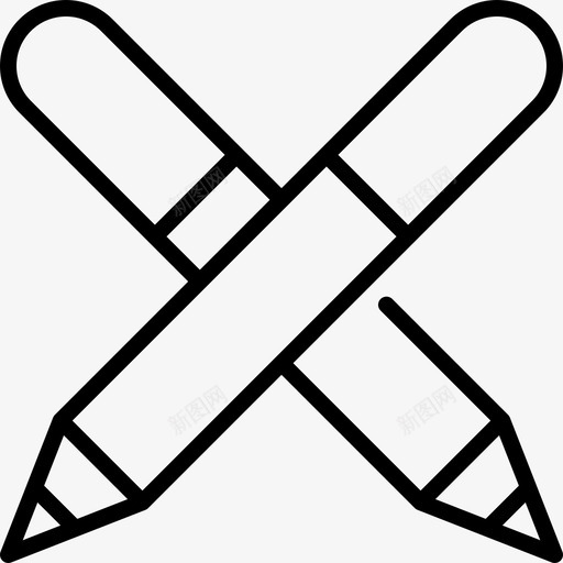 彩色铅笔艺术26直线图标svg_新图网 https://ixintu.com 彩色 直线 艺术设计 铅笔