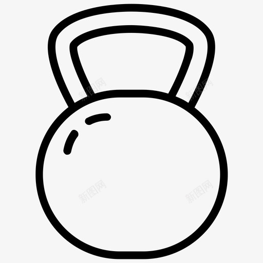 壶铃运动健身图标svg_新图网 https://ixintu.com 健身 图标 壶铃 奖励 工具 线图 运动 重量