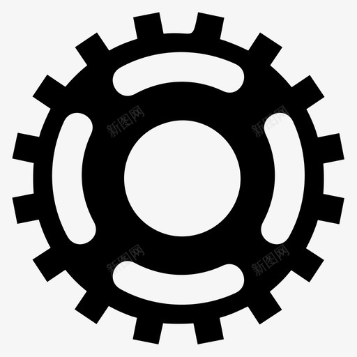 齿轮机器装置图标svg_新图网 https://ixintu.com 套装 机器 系统 装置 齿轮