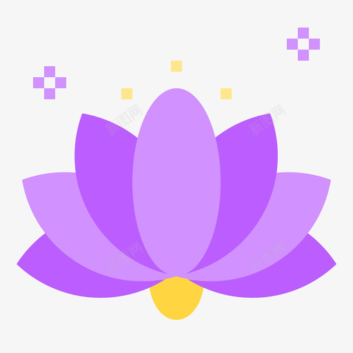 莲花印度39平坦图标svg_新图网 https://ixintu.com 印度 平坦 莲花