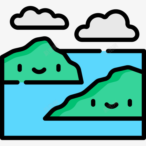 岛屿景观71线性颜色图标svg_新图网 https://ixintu.com 岛屿 景观 线性 颜色