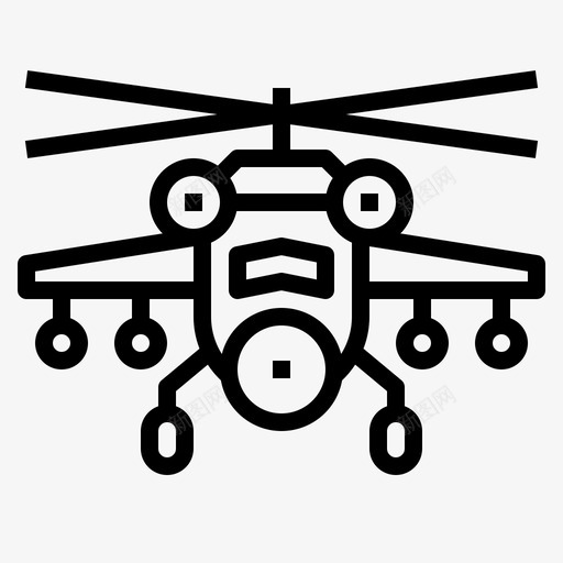 直升机军用47直线型图标svg_新图网 https://ixintu.com 军用 直升机 直线 线型