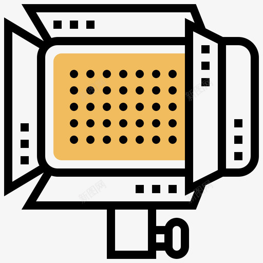 聚光灯摄影118黄影图标svg_新图网 https://ixintu.com 摄影 聚光灯 黄影