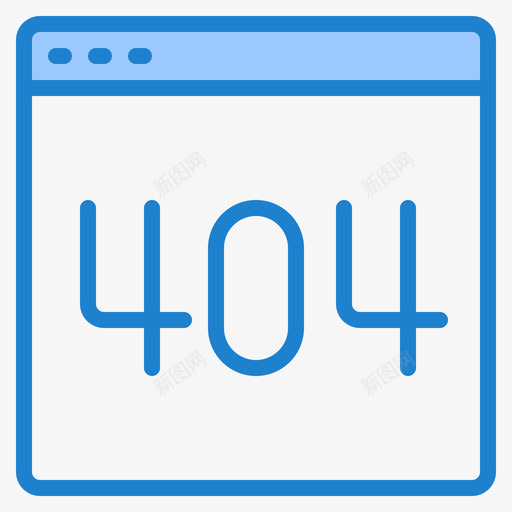 404错误互联网和浏览器5蓝色图标svg_新图网 https://ixintu.com 互联网 浏览器 蓝色 错误