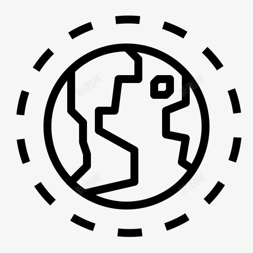 地球全球地图图标svg_新图网 https://ixintu.com 世界 全球 商业 地图 地球