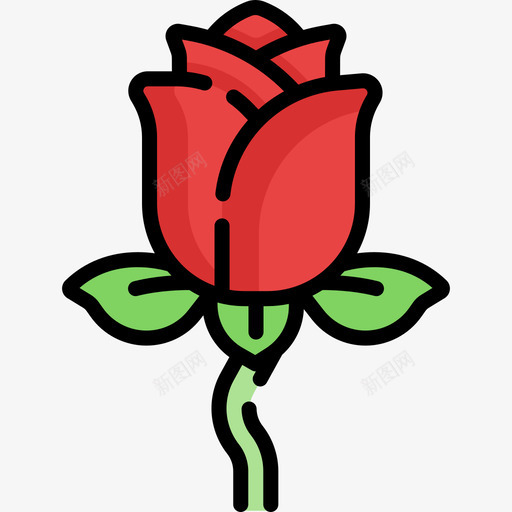 花自然花5线状颜色图标svg_新图网 https://ixintu.com 线状 自然 颜色