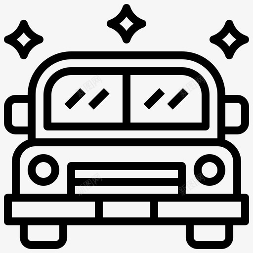 汽车购物中心2直线型图标svg_新图网 https://ixintu.com 汽车 直线 线型 购物中心