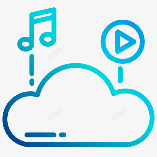 云音视频1线性梯度图标svg_新图网 https://ixintu.com 梯度 线性 音视频