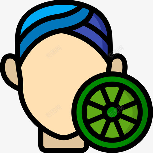 面部护理美容1线颜色图标svg_新图网 https://ixintu.com 护理 美容 面部 颜色