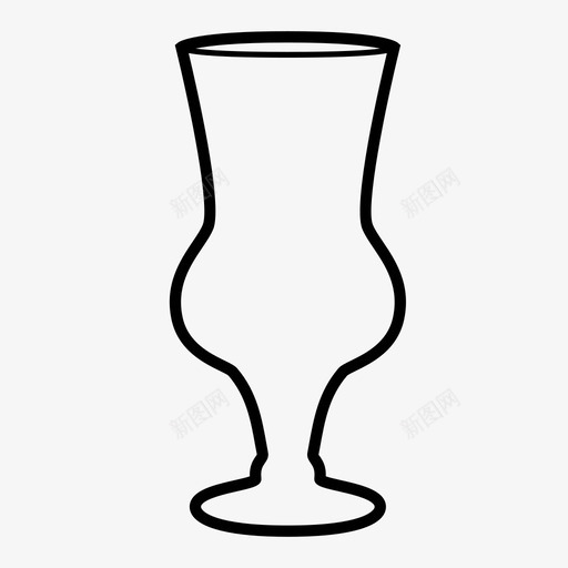 蓟玻璃酒吧饮料图标svg_新图网 https://ixintu.com 玻璃 玻璃器皿 郁金香 酒吧 饮料