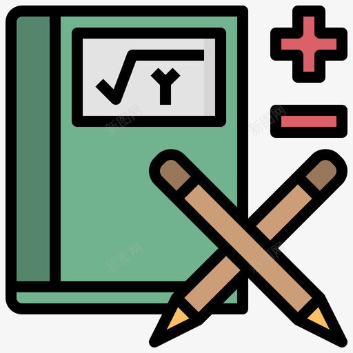 数学学院20线颜色图标svg_新图网 https://ixintu.com 学院 数学 颜色