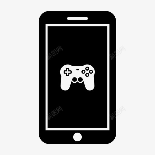 智能手机游戏屏幕图标svg_新图网 https://ixintu.com 屏幕 手机 技术 智能 游戏