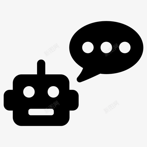 聊天机器人人工智能自动图标svg_新图网 https://ixintu.com 人工智能 机器人 聊天 自动 通讯