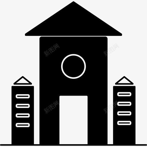 办公楼城市现代图标svg_新图网 https://ixintu.com 办公楼 城市 工作 现代