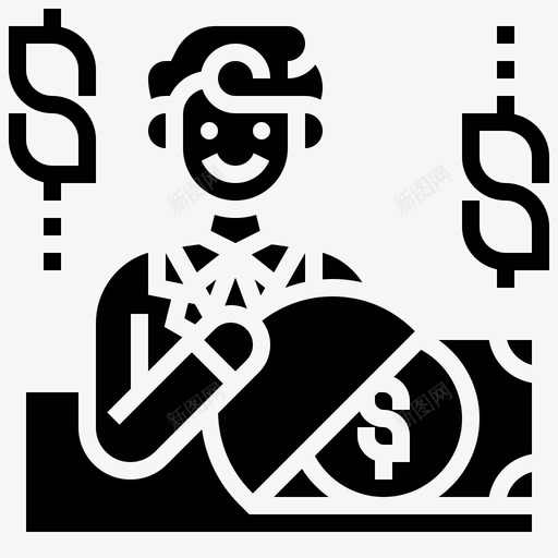 骗子商业腐败2雕文图标svg_新图网 https://ixintu.com 商业 腐败 雕文 骗子