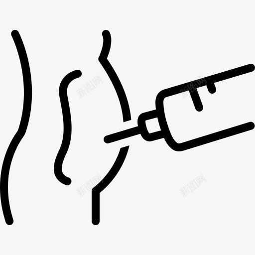 穿刺腹部注射图标svg_新图网 https://ixintu.com 治疗 注射 穿刺 腹部