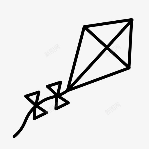 风筝沙滩孩子们图标svg_新图网 https://ixintu.com 乐趣 假期 夏日 孩子们 暑假 沙滩 风筝