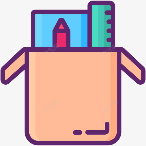 学习材料在线教育29线性颜色图标svg_新图网 https://ixintu.com 在线教育 学习材料 线性 颜色