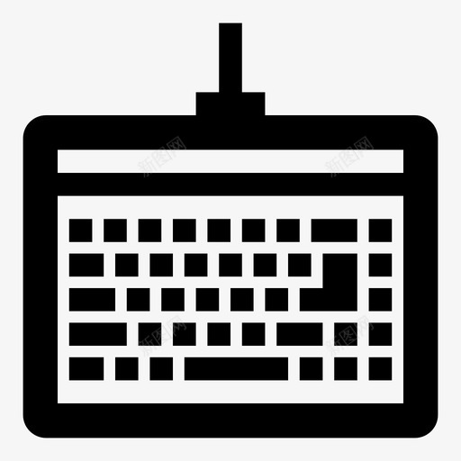 键盘电脑外设图标svg_新图网 https://ixintu.com 图标 外设 有线 用的 电脑 电脑硬件 键盘