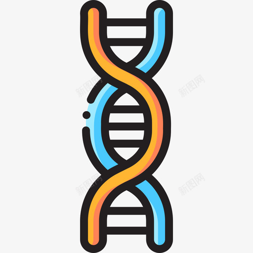 Dna医学192线性颜色图标svg_新图网 https://ixintu.com Dna 医学 线性 颜色