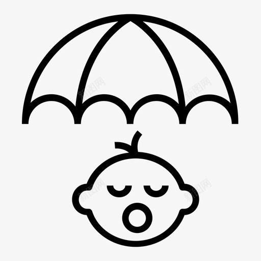 婴儿保险护理保护图标svg_新图网 https://ixintu.com 保护 保险 图标 婴儿 护理 线图