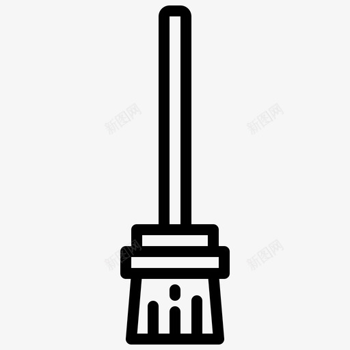 扫帚居家1直系图标svg_新图网 https://ixintu.com 居家 扫帚 直系