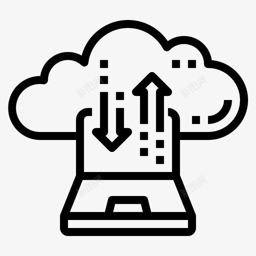 云计算大数据62线性图标svg_新图网 https://ixintu.com 云计算 大数 数据 线性