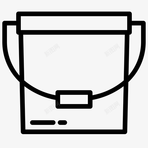 桶居家1直线型图标svg_新图网 https://ixintu.com 居家 直线 线型