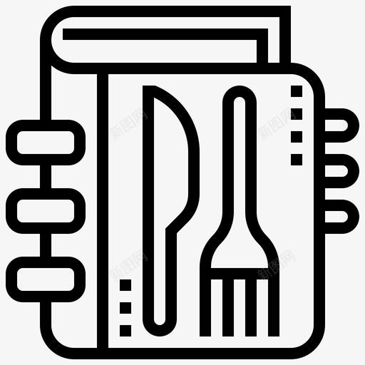 菜单餐厅112线性图标svg_新图网 https://ixintu.com 线性 菜单 餐厅