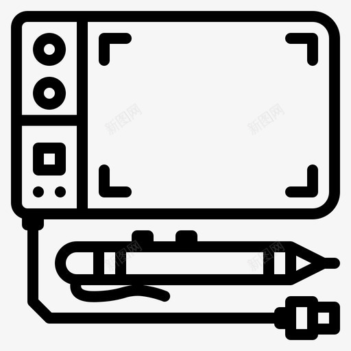 绘图板电子小工具图标svg_新图网 https://ixintu.com usb 小工 工具 电子 绘图板
