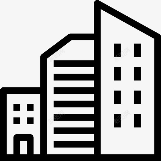 商务办公建筑酒店图标svg_新图网 https://ixintu.com 商务办公 建筑 建筑设计 酒店